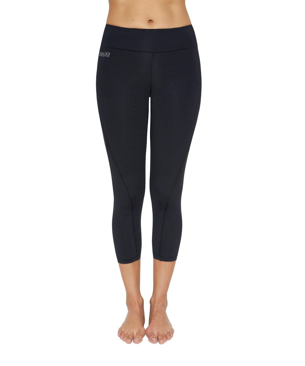 Side view product image for Brasilfit Xtreme calf length activewear leggings. Brasilfit's Xtreme fabric is one of our premium fabrics. Xtreme leggings are part of our essentials and basics activewear collection that is focused on high compression, performance activewear.