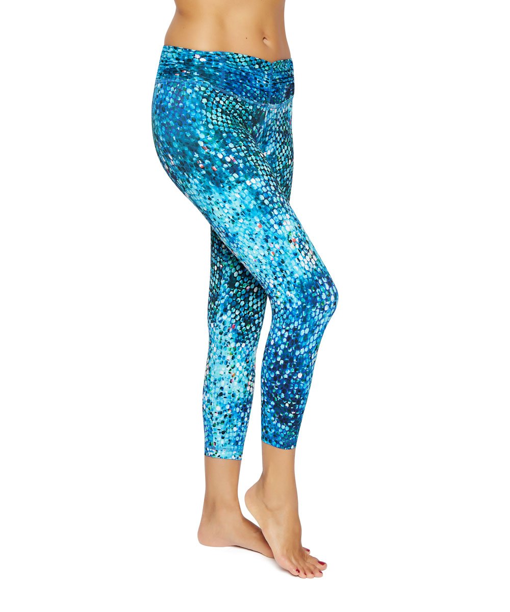 Product image for Brasilfit Alegria calf length activewear leggings.  Alegria leggings are part of our Crazy prints activewear collection that is focused on performance activewear with colourful prints