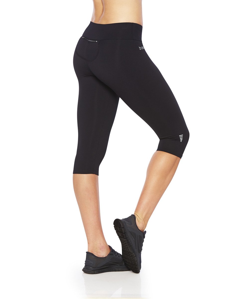 Side view product image for Brasilfit Xtreme under knee activewear leggings. Xtreme is one of Brasilfits premium compression fabrics.  The Xtreme leggings are part of our essentials and basics activewear collection that is focused on high compression, performance activewear.