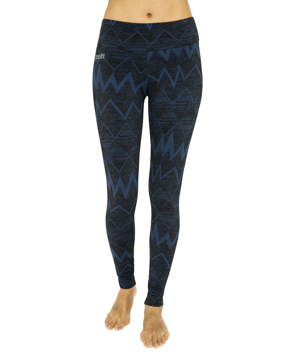 Side view product image for Brasilfit Jupiter Full Length activewear leggings.  Jupiter leggings are part of our textured activewear legging collection that is focused on performance, high compression activewear.